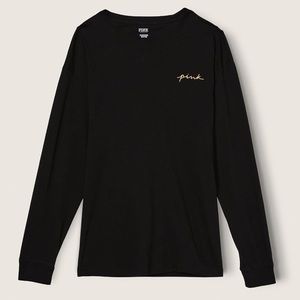 New Victoria’s Secret Pink Spooky Graphic Long Sleeve Campus Shirt